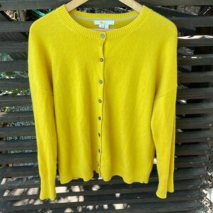 Boden 100% cashmere cardigan citrine yellow 10